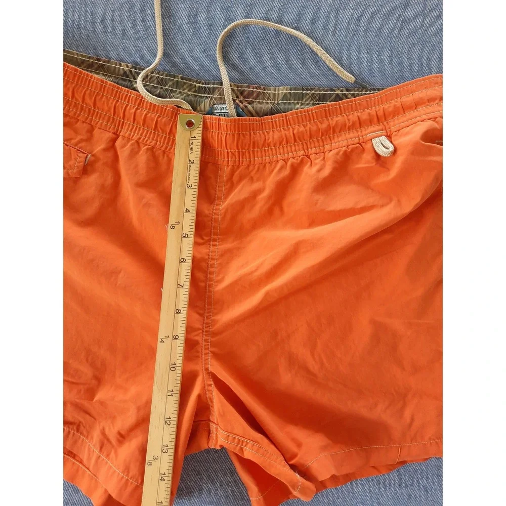 Polo Ralph Lauren Mens Orange Swim Trunks Board Shorts Pony Logo Medium